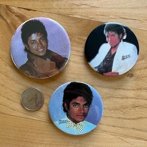 Michael Jackson Buttons Vintage